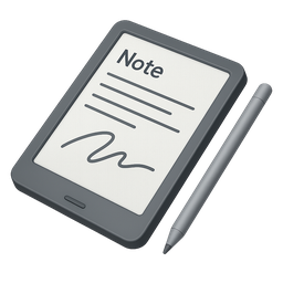 3D illustration of an e-reader and stylus