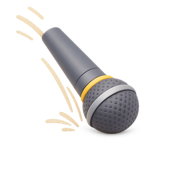 3D illustration of a microphone